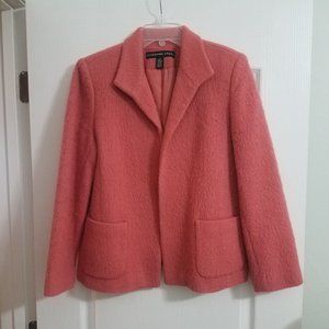 Vintage Josephine Chaus Mohair Wool Peach Jacket EUC